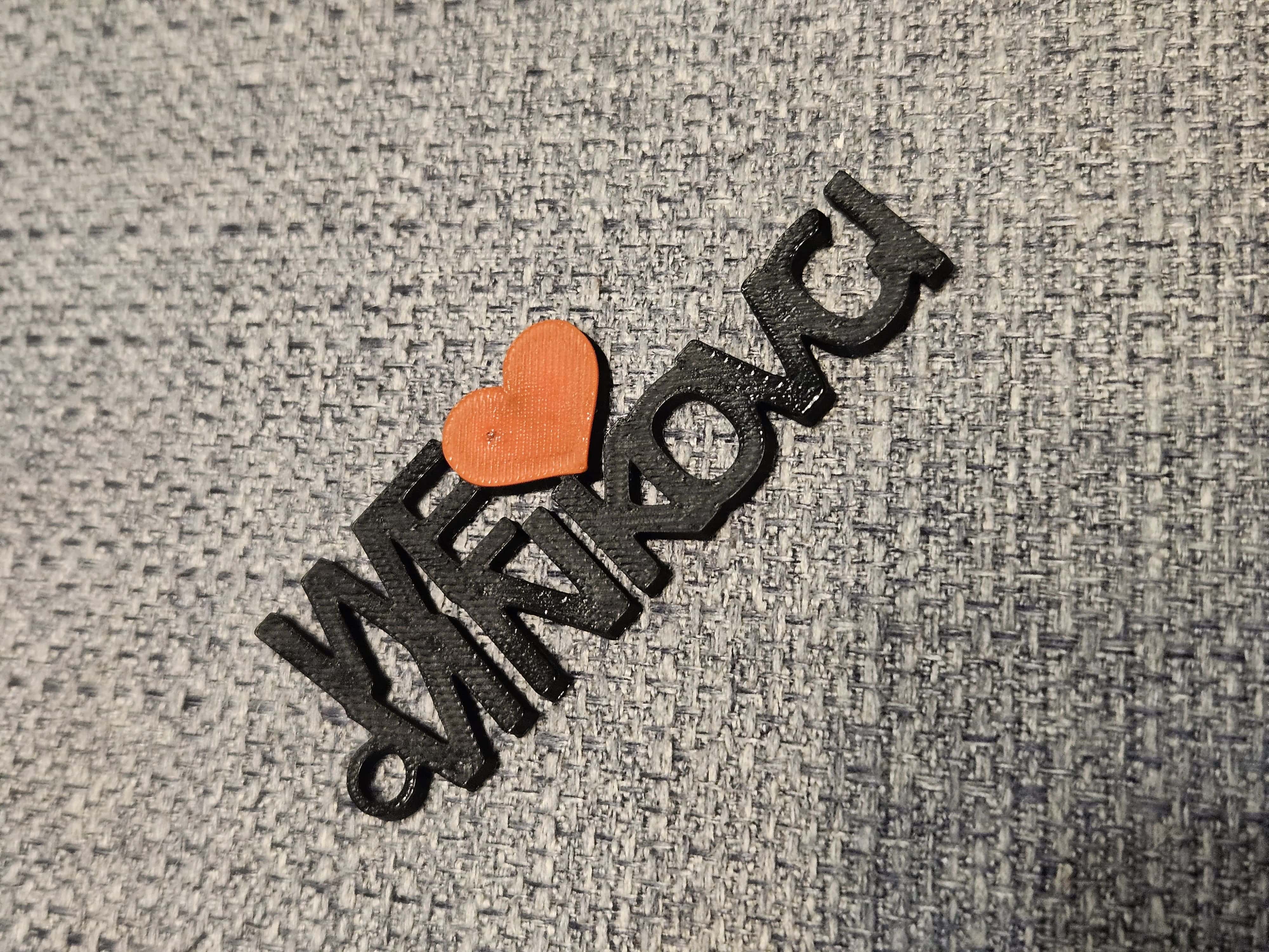3D print privjeska We love Vinkovci